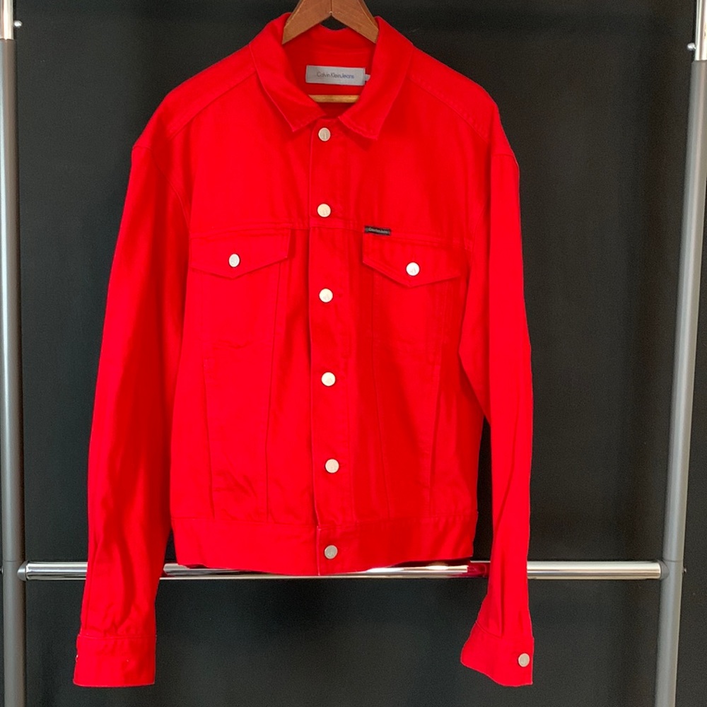 Red Calvin Klein Denim Jacket